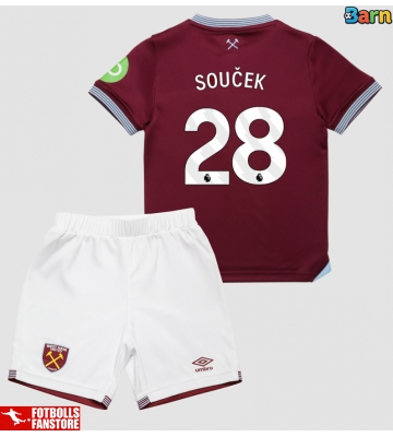 West Ham United Tomas Soucek #28 Hemmatröja Barn 2025-26 Kortärmad (+ Korta byxor)